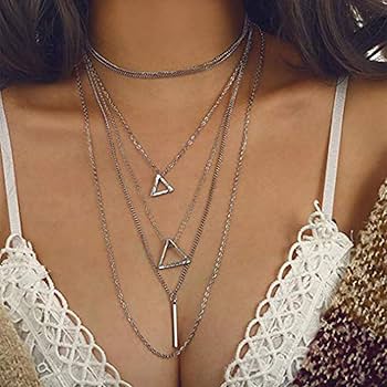 Amazon.com: Anglacesmade Bohemia Layered Choker Necklace
